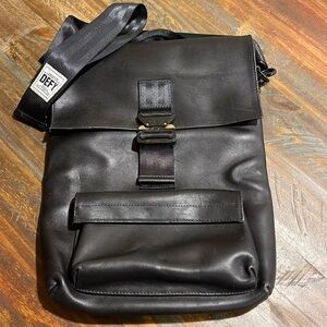 DEFY Leather Travel Bag with Handle and Adjustable Strap